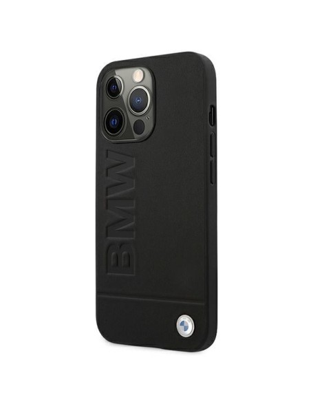 BMW Signature Logo Imprint dėklas iPhone 13 Pro Max - juodas