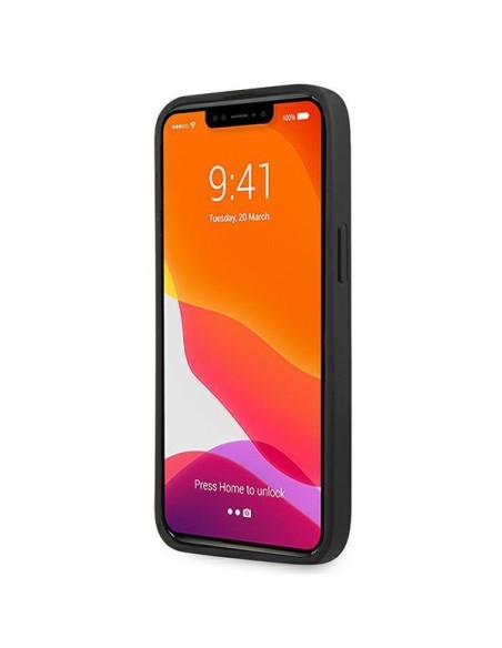 BMW Signature Logo Imprint dėklas iPhone 13 Pro Max - juodas