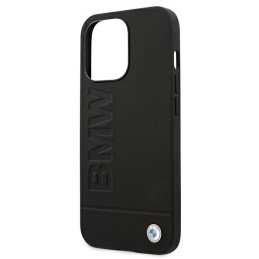BMW Signature Logo Imprint dėklas iPhone 13 Pro Max - juodas