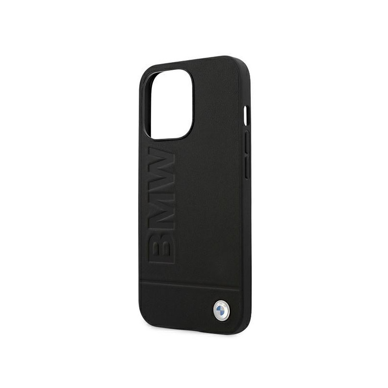 BMW Signature Logo Imprint dėklas iPhone 13 Pro Max - juodas