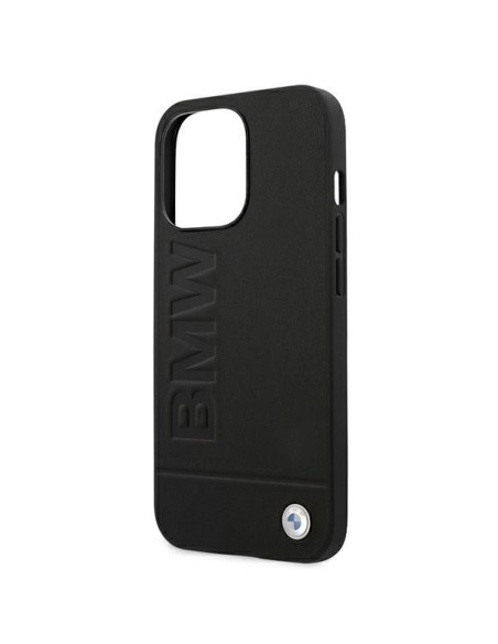 BMW Signature Logo Imprint dėklas iPhone 13 Pro Max - juodas