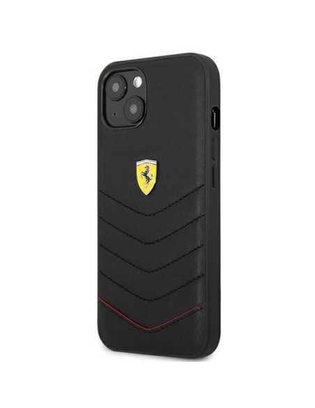 Ferrari Off Track dygsniuotas dėklas iPhone 13 mini - juodas Ferrari Off Track dygsniuotas dėklas iPhone 13 mini - juodas