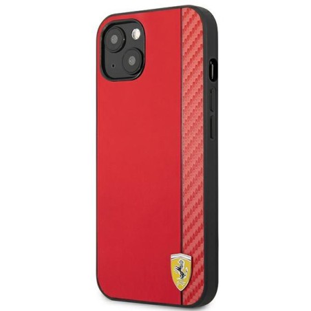 Ferrari On Track Carbon Stripe dėklas iPhone 13 - raudonas Ferrari On Track Carbon Stripe dėklas iPhone 13 - raudonas