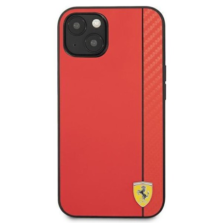Ferrari On Track Carbon Stripe dėklas iPhone 13 - raudonas Ferrari On Track Carbon Stripe dėklas iPhone 13 - raudonas