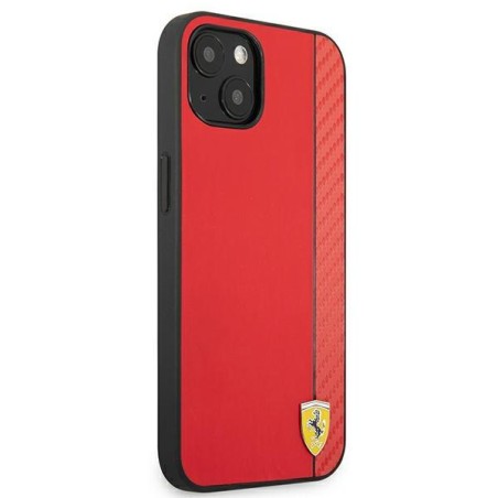 Ferrari On Track Carbon Stripe dėklas iPhone 13 - raudonas Ferrari On Track Carbon Stripe dėklas iPhone 13 - raudonas