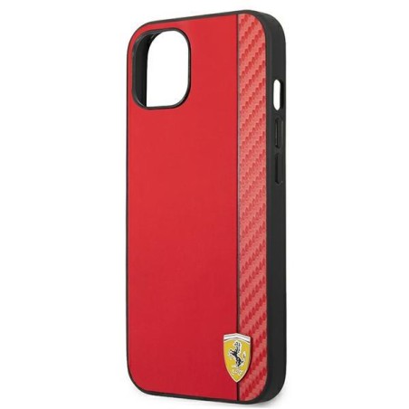 Ferrari On Track Carbon Stripe dėklas iPhone 13 - raudonas Ferrari On Track Carbon Stripe dėklas iPhone 13 - raudonas