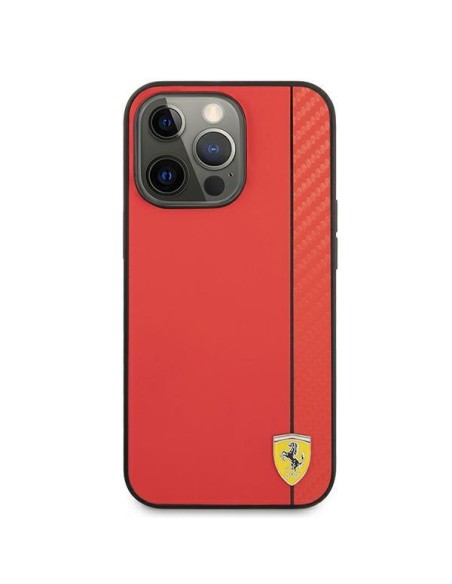 Ferrari On Track Carbon Stripe dėklas, skirtas iPhone 13 Pro Max - raudonas Ferrari On Track Carbon Stripe dėklas, skirtas iPhone 13 Pro Max - raudonas
