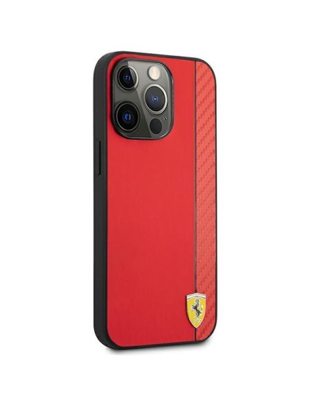 Ferrari On Track Carbon Stripe dėklas, skirtas iPhone 13 Pro Max - raudonas Ferrari On Track Carbon Stripe dėklas, skirtas iPhone 13 Pro Max - raudonas