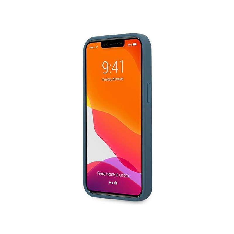 Guess 4G Stripe dėklas iPhone 13 mini - mėlynas