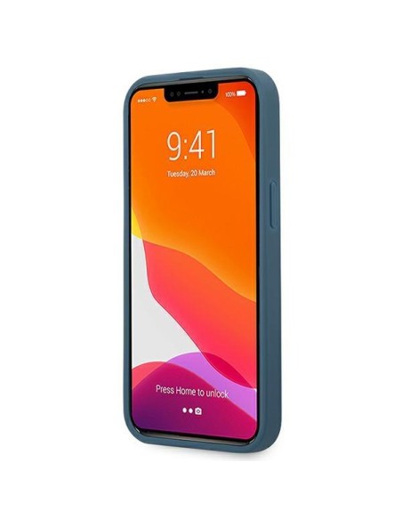 Guess 4G Stripe dėklas iPhone 13 mini - mėlynas Guess 4G Stripe dėklas iPhone 13 mini - mėlynas