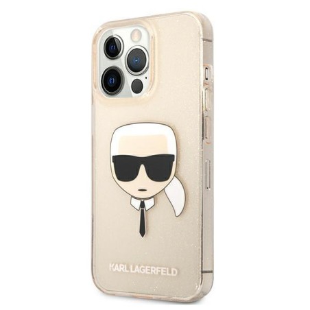 Karl Lagerfeld Glitter Karl& 39 s Head dėklas, skirtas iPhone 13 Pro / iPhone 13 - auksinis Karl Lagerfeld Glitter Karl& 39 s Head dėklas, skirtas iPhone 13 Pro / iPhone 13 - auksinis