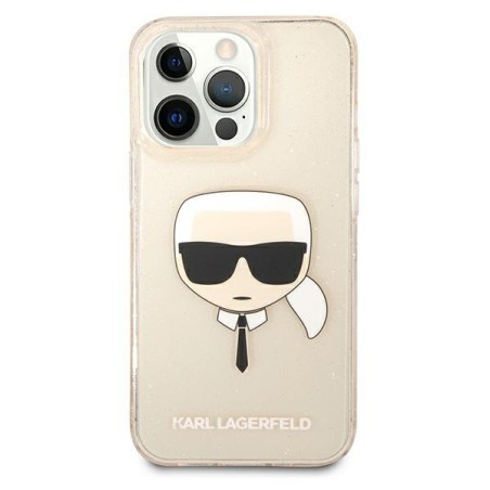 Karl Lagerfeld Glitter Karl& 39 s Head dėklas, skirtas iPhone 13 Pro / iPhone 13 - auksinis Karl Lagerfeld Glitter Karl& 39 s Head dėklas, skirtas iPhone 13 Pro / iPhone 13 - auksinis