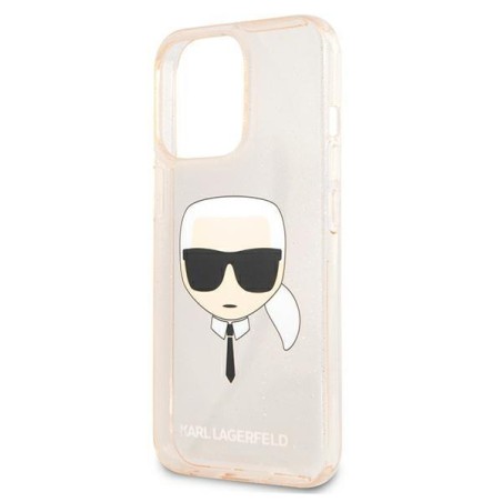 Karl Lagerfeld Glitter Karl& 39 s Head dėklas, skirtas iPhone 13 Pro / iPhone 13 - auksinis Karl Lagerfeld Glitter Karl& 39 s Head dėklas, skirtas iPhone 13 Pro / iPhone 13 - auksinis
