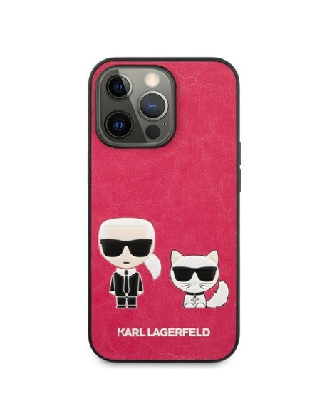 Karl Lagerfeld Ikonik Karl&Choupette dėklas, skirtas iPhone 13 Pro / iPhone 13 - fuksija Karl Lagerfeld Ikonik Karl&Choupette dėklas, skirtas iPhone 13 Pro / iPhone 13 - fuksija