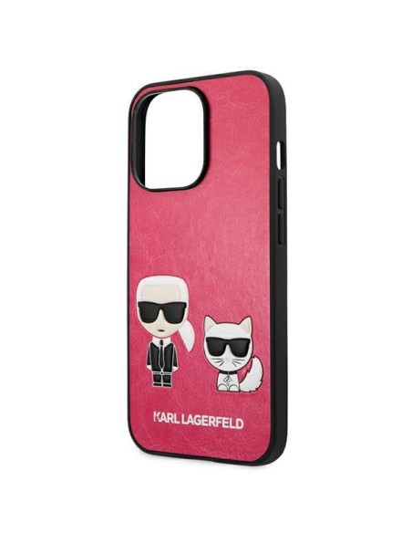 Karl Lagerfeld Ikonik Karl&Choupette dėklas, skirtas iPhone 13 Pro / iPhone 13 - fuksija Karl Lagerfeld Ikonik Karl&Choupette dėklas, skirtas iPhone 13 Pro / iPhone 13 - fuksija