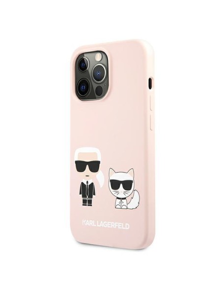 Karl Lagerfeld Silikoninis Karl&Choupette dėklas skirtas iPhone 13 Pro / iPhone 13 - šviesiai rožinis Karl Lagerfeld Silikoninis Karl&Choupette dėklas skirtas iPhone 13 Pro / iPhone 13 - šviesiai rožinis