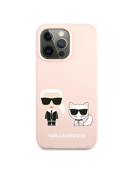Karl Lagerfeld Silikoninis Karl&Choupette dėklas skirtas iPhone 13 Pro / iPhone 13 - šviesiai rožinis Karl Lagerfeld Silikoninis Karl&Choupette dėklas skirtas iPhone 13 Pro / iPhone 13 - šviesiai rožinis