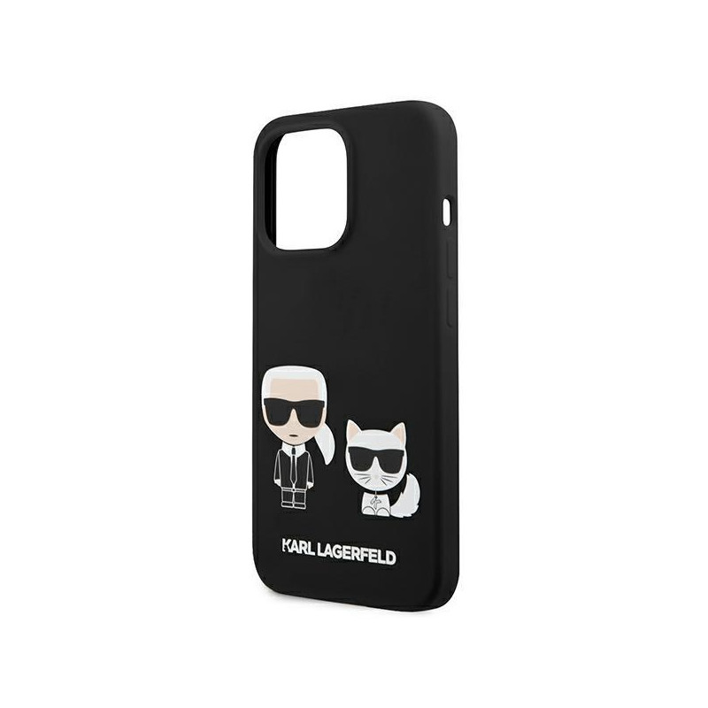 Karl Lagerfeld Silikoninis Karl&Choupette dėklas skirtas iPhone 13 Pro / iPhone 13 - juodas