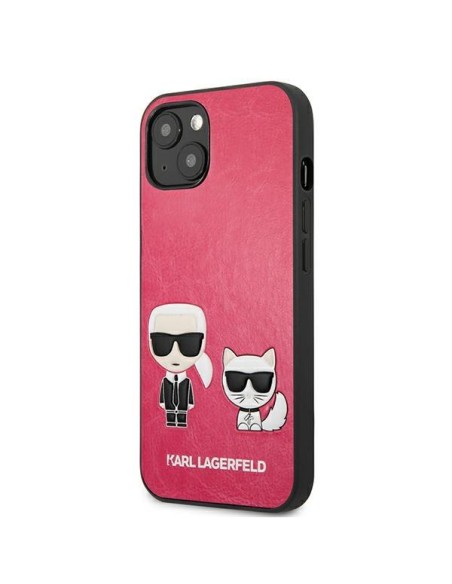 Karl Lagerfeld Ikonik Karl&Choupette dėklas iPhone 13 mini - fuksija Karl Lagerfeld Ikonik Karl&Choupette dėklas iPhone 13 mini - fuksija