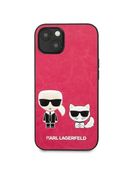 Karl Lagerfeld Ikonik Karl&Choupette dėklas iPhone 13 mini - fuksija Karl Lagerfeld Ikonik Karl&Choupette dėklas iPhone 13 mini - fuksija