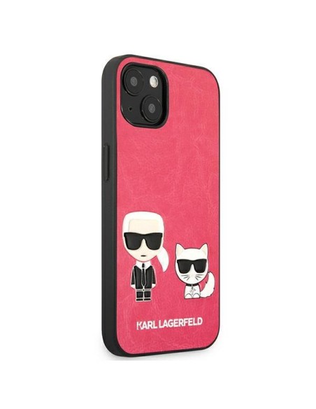 Karl Lagerfeld Ikonik Karl&Choupette dėklas iPhone 13 mini - fuksija Karl Lagerfeld Ikonik Karl&Choupette dėklas iPhone 13 mini - fuksija