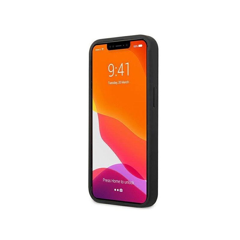 Karl Lagerfeld Ikonik Karl&Choupette dėklas iPhone 13 mini - fuksija