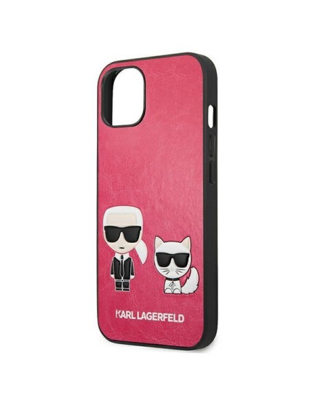 Karl Lagerfeld Ikonik Karl&Choupette dėklas iPhone 13 mini - fuksija Karl Lagerfeld Ikonik Karl&Choupette dėklas iPhone 13 mini - fuksija