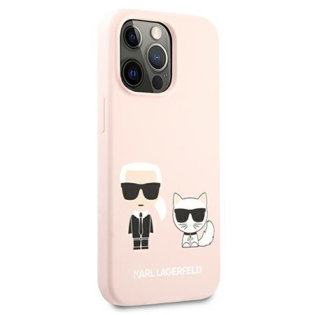 Karl Lagerfeld Silicone Karl&Choupette dėklas iPhone 13 Pro Max - šviesiai rožinis Karl Lagerfeld Silicone Karl&Choupette dėklas iPhone 13 Pro Max - šviesiai rožinis