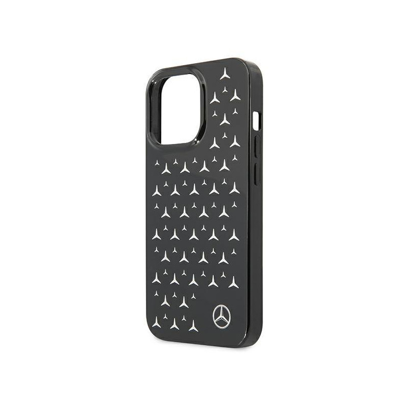 Mercedes Silver Stars Pattern dėklas, skirtas iPhone 13 Pro / iPhone 13 - juodas