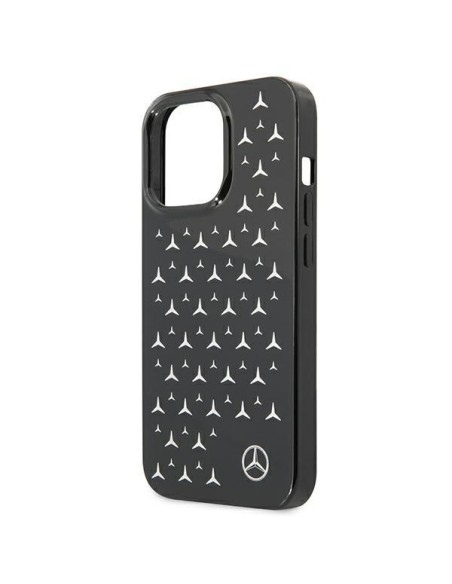 Mercedes Silver Stars Pattern dėklas, skirtas iPhone 13 Pro / iPhone 13 - juodas Mercedes Silver Stars Pattern dėklas, skirtas iPhone 13 Pro / iPhone 13 - juodas