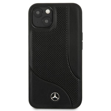 Mercedes Leather Perforated Area dėklas iPhone 13 mini - juodas Mercedes Leather Perforated Area dėklas iPhone 13 mini - juodas