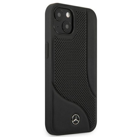 Mercedes Leather Perforated Area dėklas iPhone 13 mini - juodas Mercedes Leather Perforated Area dėklas iPhone 13 mini - juodas