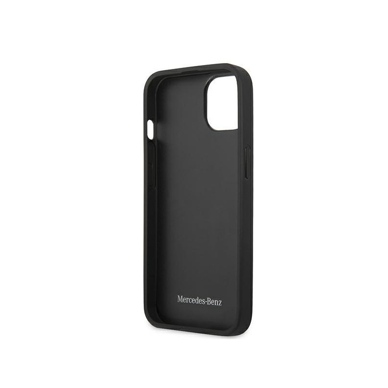 Mercedes Leather Perforated Area dėklas iPhone 13 mini - juodas