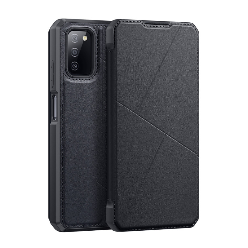 DUX DUCIS Skin X dėklo dėklo dangtelis su atvartu, skirtas Samsung Galaxy A03s juodas