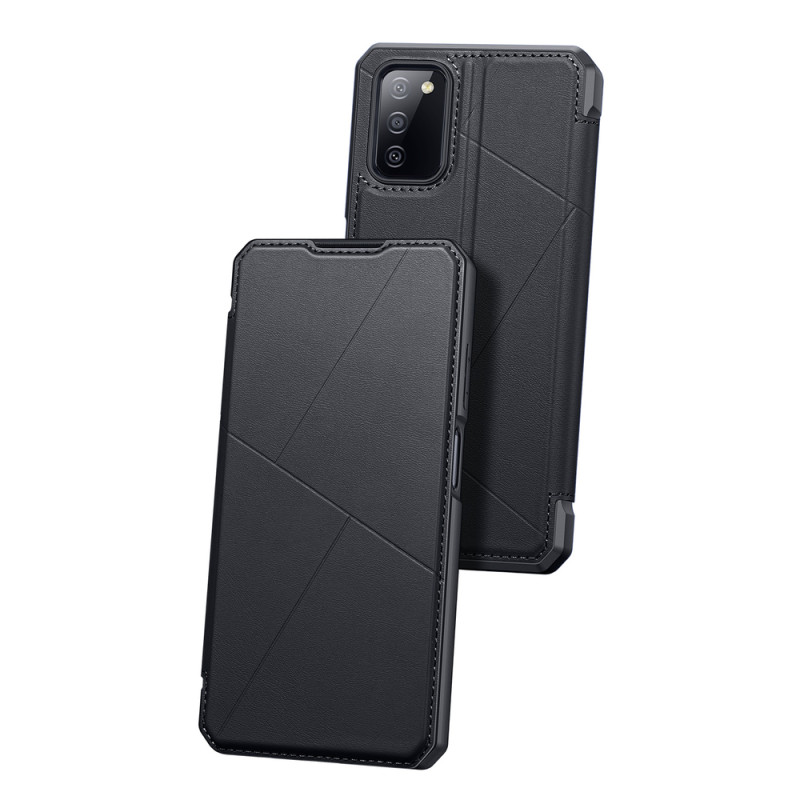 DUX DUCIS Skin X dėklo dėklo dangtelis su atvartu, skirtas Samsung Galaxy A03s juodas