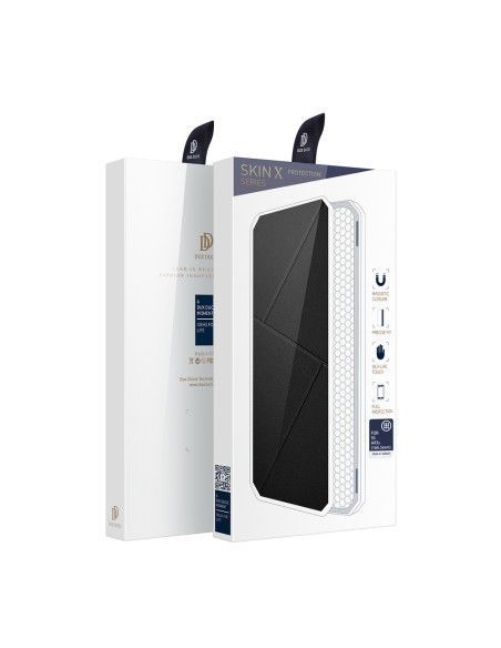 DUX DUCIS Skin X dėklo dėklo dangtelis su atvartu, skirtas Samsung Galaxy A03s juodas DUX DUCIS Skin X dėklo dėklo dangtelis su atvartu, skirtas Samsung Galaxy A03s juodas