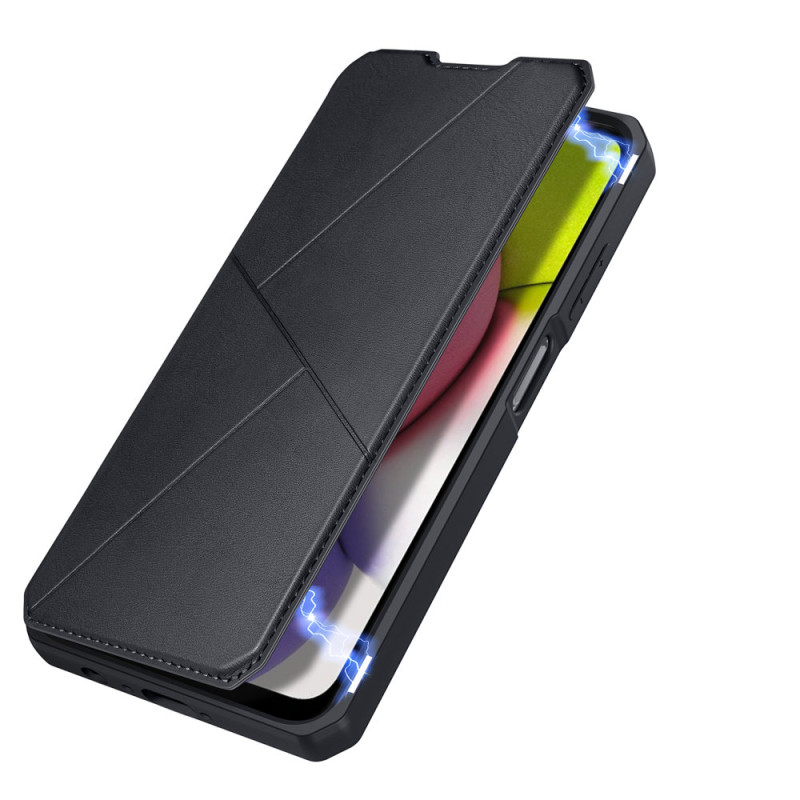 DUX DUCIS Skin X dėklo dėklo dangtelis su atvartu, skirtas Samsung Galaxy A03s juodas