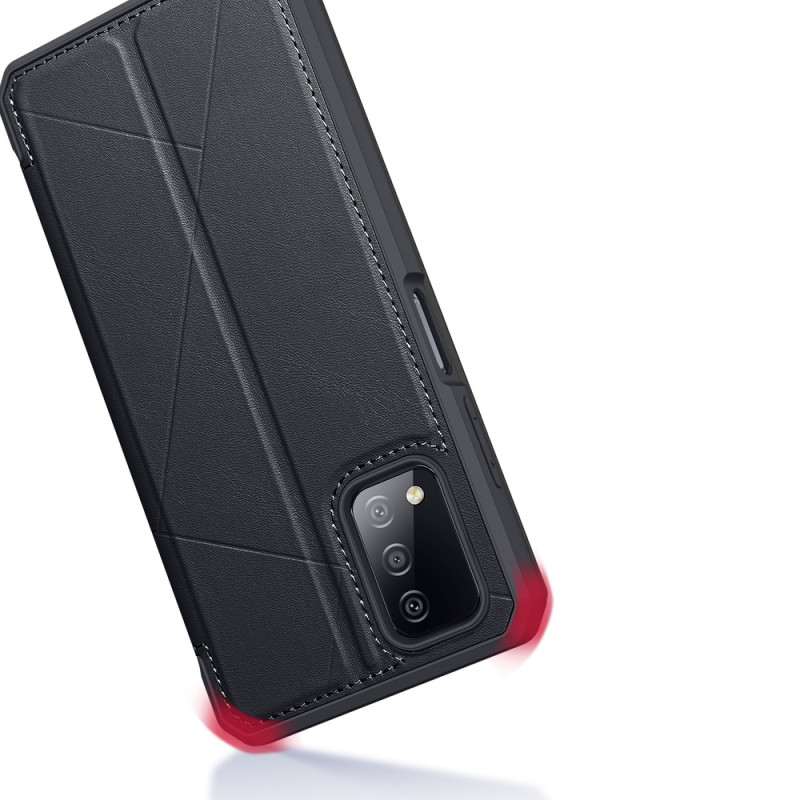 DUX DUCIS Skin X dėklo dėklo dangtelis su atvartu, skirtas Samsung Galaxy A03s juodas