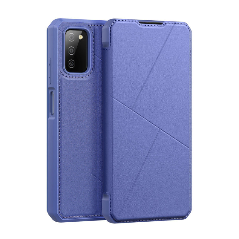 DUX DUCIS Skin X dėklo dėklo dangtelis su atvartu, skirtas Samsung Galaxy A03s mėlynas