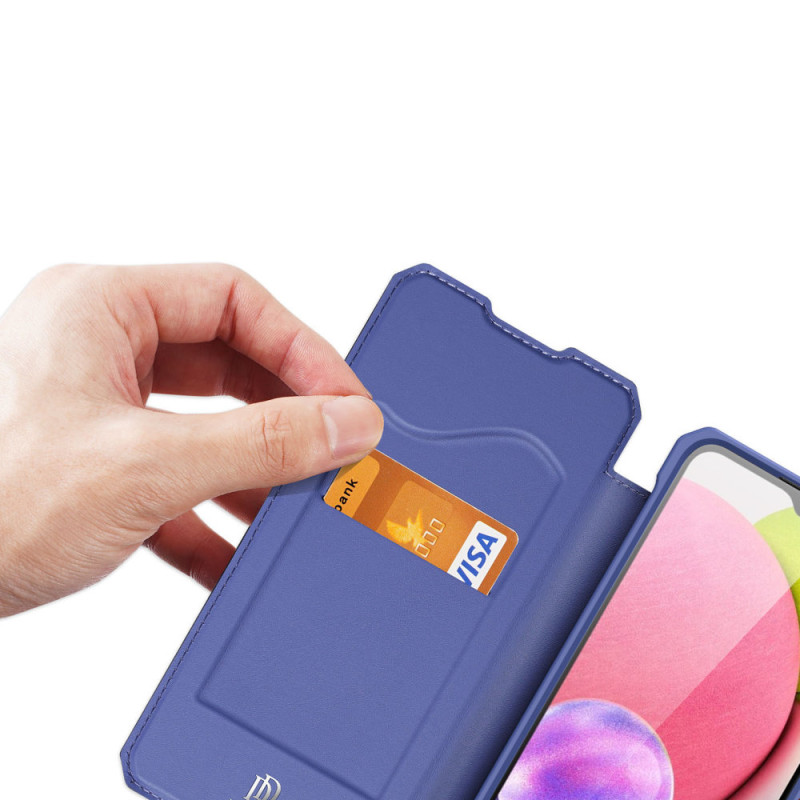DUX DUCIS Skin X dėklo dėklo dangtelis su atvartu, skirtas Samsung Galaxy A03s mėlynas