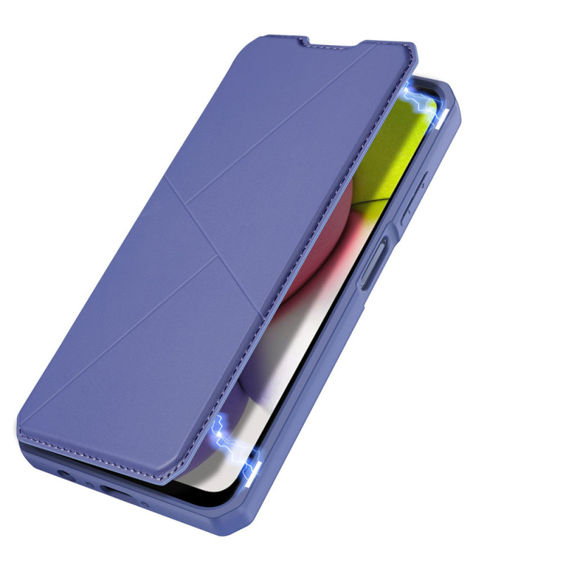 DUX DUCIS Skin X dėklo dėklo dangtelis su atvartu, skirtas Samsung Galaxy A03s mėlynas