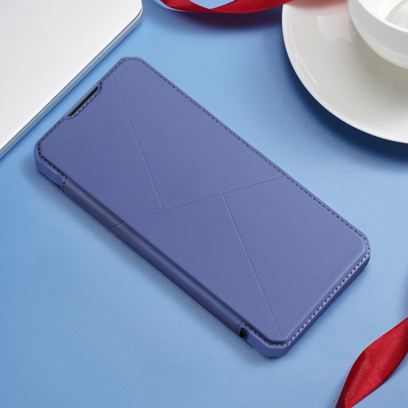 DUX DUCIS Skin X dėklo dėklo dangtelis su atvartu, skirtas Samsung Galaxy A03s mėlynas