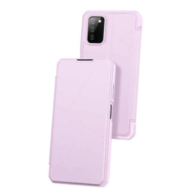 DUX DUCIS Skin X dėklo dėklo dangtelis su atvartu, skirtas Samsung Galaxy A03s rožinės spalvos