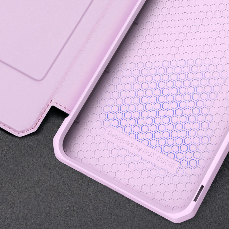 DUX DUCIS Skin X dėklo dėklo dangtelis su atvartu, skirtas Samsung Galaxy A03s rožinės spalvos
