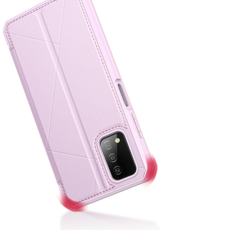 DUX DUCIS Skin X dėklo dėklo dangtelis su atvartu, skirtas Samsung Galaxy A03s rožinės spalvos