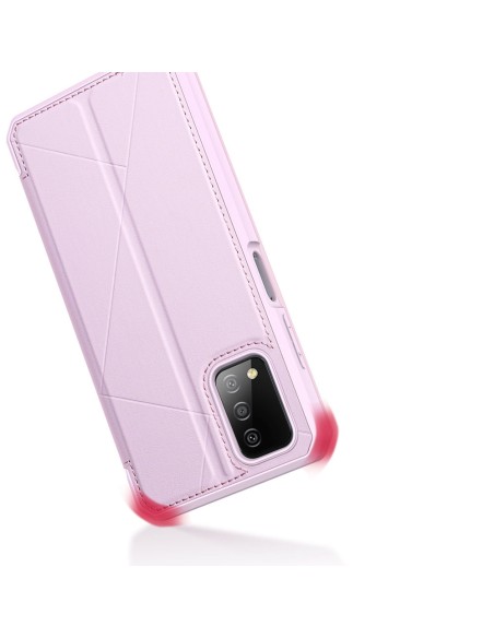 DUX DUCIS Skin X dėklo dėklo dangtelis su atvartu, skirtas Samsung Galaxy A03s rožinės spalvos DUX DUCIS Skin X dėklo dėklo dangtelis su atvartu, skirtas Samsung Galaxy A03s rožinės spalvos