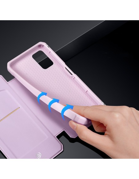DUX DUCIS Skin X dėklo dėklo dangtelis su atvartu, skirtas Samsung Galaxy A03s rožinės spalvos DUX DUCIS Skin X dėklo dėklo dangtelis su atvartu, skirtas Samsung Galaxy A03s rožinės spalvos