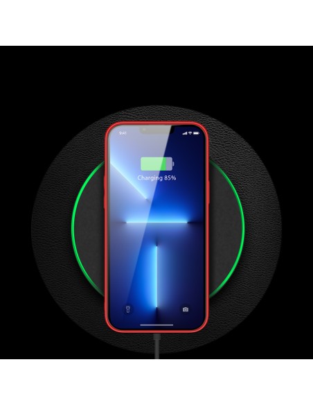 Elegantiškas Dux Ducis Yolo dėklas su ekologiškos odos dangteliu, skirtas iPhone 13 Pro Max raudonas