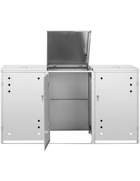 Trigubas šiukšliadėžės dangtis su apvaliomis skylutėmis PLIENAS 3x 240 l Trigubas šiukšliadėžės dangtis su apvaliomis skylutėmis PLIENAS 3x 240 l