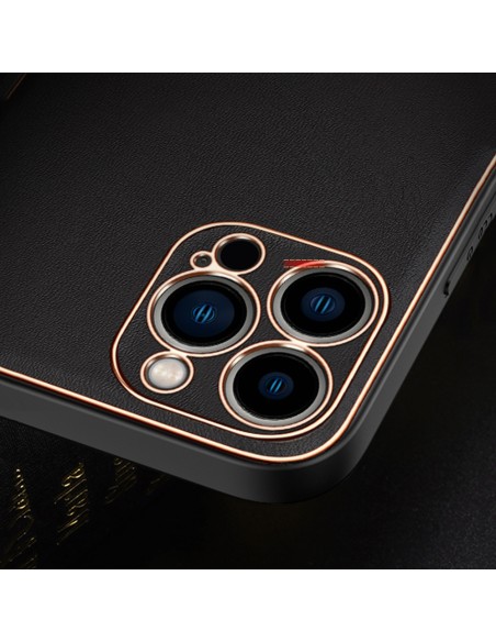 Elegantiškas Dux Ducis Yolo dėklas su ekologiškos odos dangteliu, skirtas iPhone 13 Pro Max raudonas